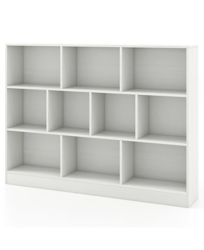 Wooden Toy Storage Organizer with 10 Cubes for Classroom Daycare Nursery Kindergarten