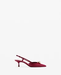 Mango Women's Metallic Detail High Heel Shoes