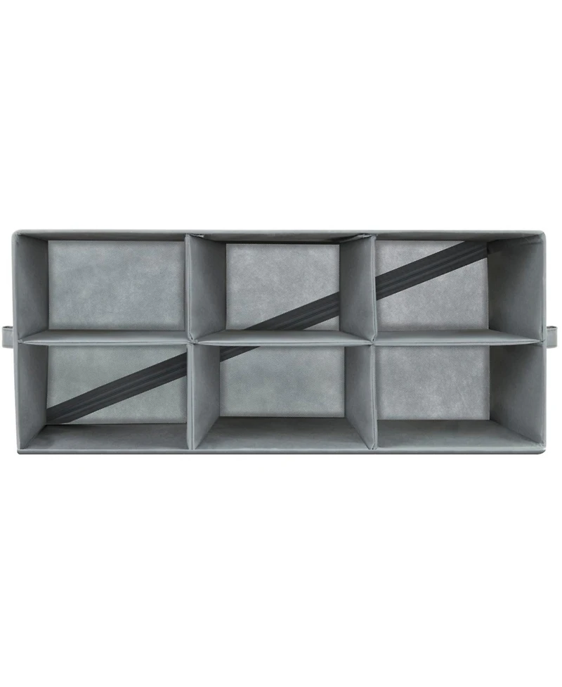 Sorbus Shoe Organizer Bin, 6 Section Cubby Shoe Shelves, Foldable Portable Detachable Closet Organizer Storage for Home Organization