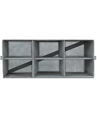 Sorbus Shoe Organizer Bin, 6 Section Cubby Shoe Shelves, Foldable Portable Detachable Closet Organizer Storage for Home Organization