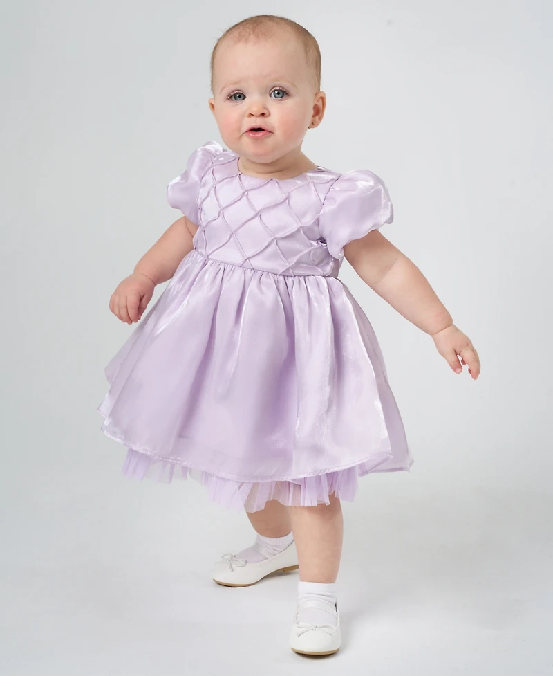 Rare Editions Baby Girls Shimmer Organza Social Dress