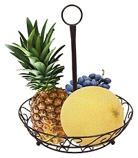 Sorbus 2-Tier Metal Countertop Fruit Basket & Bowl Stand - Stylish Storage for Kitchen & Dining - Bronze