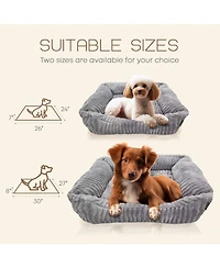 Reserve Jacquard Cuddler, Ultra-Soft & Elegant Pet Bed for Dogs & Cats, Charcoal