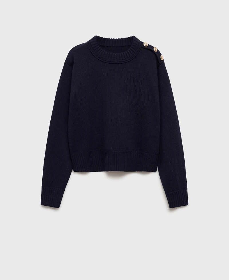 Mango Women's Jewel Buttons Knitted Sweater