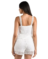 La Blanca Women's Waverly Crochet Swim Tank Top