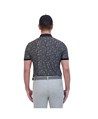 Ben Sherman Men's Mono Dots Tech Jersey Sports Fit Polo Shirt