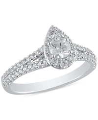 Diamond Teardrop Halo Bridal Set (1 ct. t.w.) in 14k White Gold