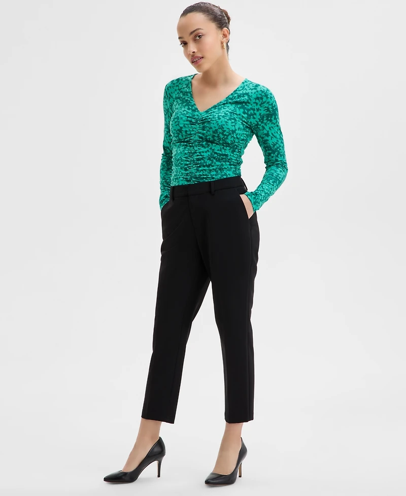 I.n.c. International Concepts Petite Mid-Rise Slim Trousers, Exclusively at Macy's
