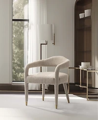 Manhattan Comfort Aspen 23.2" Modern Tweed Upholstered Dining Armchair