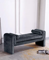 Manhattan Comfort Concord 59" Modern Chenille Upholstered Bench