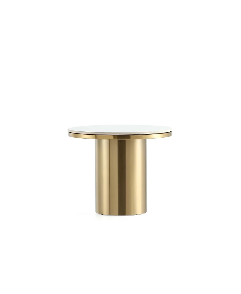 Manhattan Comfort Glenn 19.68" Modern Sintered Stone Top End Table