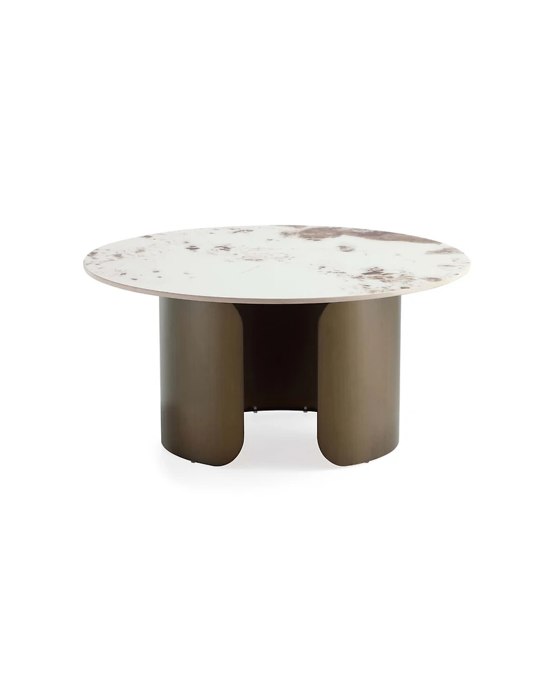 Manhattan Comfort Monica 31.49" Modern Sintered Stone Top Coffee Table