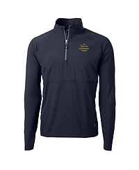 Cutter & Buck Men's Navy Notre Dame Fighting Irish Play Like A Champion Today Adapt Eco Knit Stretch Hybrid Quarter-Zip Pullover Top