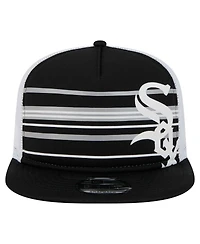 New Era Men's Black Chicago White Sox 9FIFTY A-Frame Trucker Snapback Hat