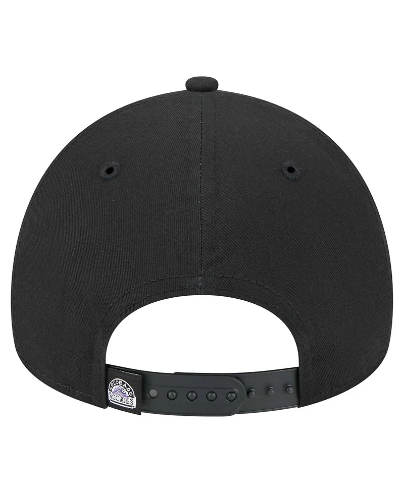 New Era Men's Black Colorado Rockies 9FORTY A-Frame Adjustable Hat
