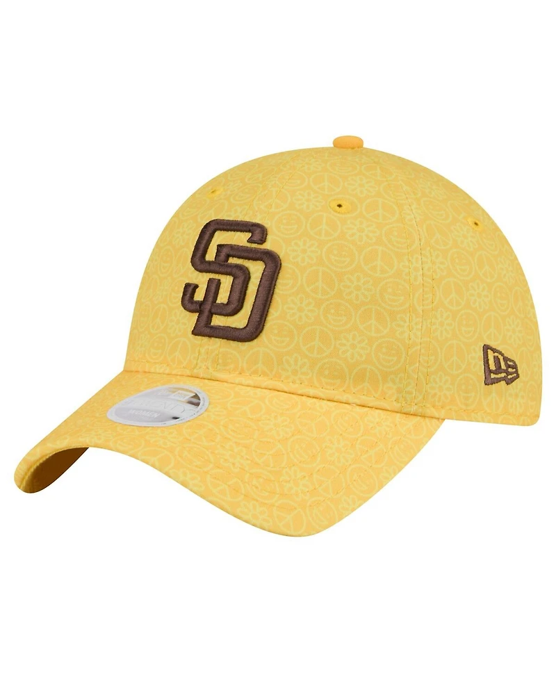 New Era Women's Gold San Diego Padres Don't Worry 9TWENTY Adjustable Hat