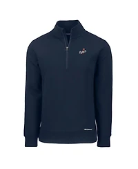 Cutter & Buck Men's Navy Los Angeles Dodgers Cooperstown Collection Roam Eco Quarter-Zip Pullover