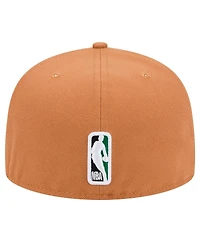 New Era Men's Tan Boston Celtics Color Pack 59FIFTY Fitted Hat