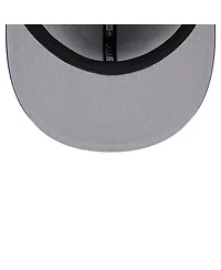 New Era Men's Purple Los Angeles Lakers Sport Night Script Sided 59FIFTY Fitted Hat