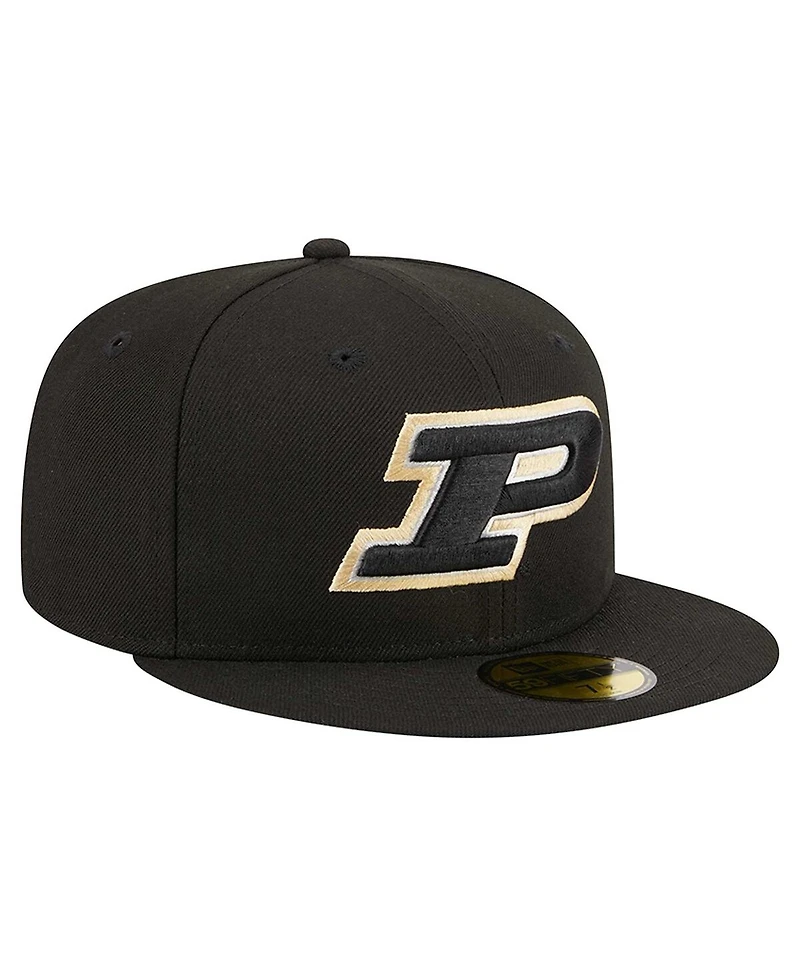 New Era Men's Black Purdue Boilermakers 59FIFTY Fitted Hat