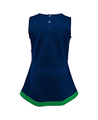 Outerstuff Girls Preschool Navy Notre Dame Fighting Irish Two-Piece Cheer Captain Jumper Dress Bloomers Set
