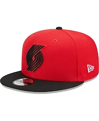 New Era Men's Red/Black Portland Trail Blazers Jersey Hook Statement Edition 9FIFTY Snapback Hat