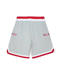 Mitchell & Ness Men's Silver Ohio State Buckeyes 1991 Alternate Authentic Shorts