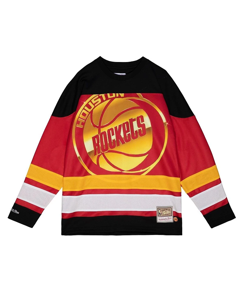 Mitchell & Ness Women's Red Houston Rockets Hardwood Classics Big Face 4.0 Hockey Jersey