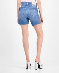 Guess Women's 80s Pedal High-Rise Denim Shorts
