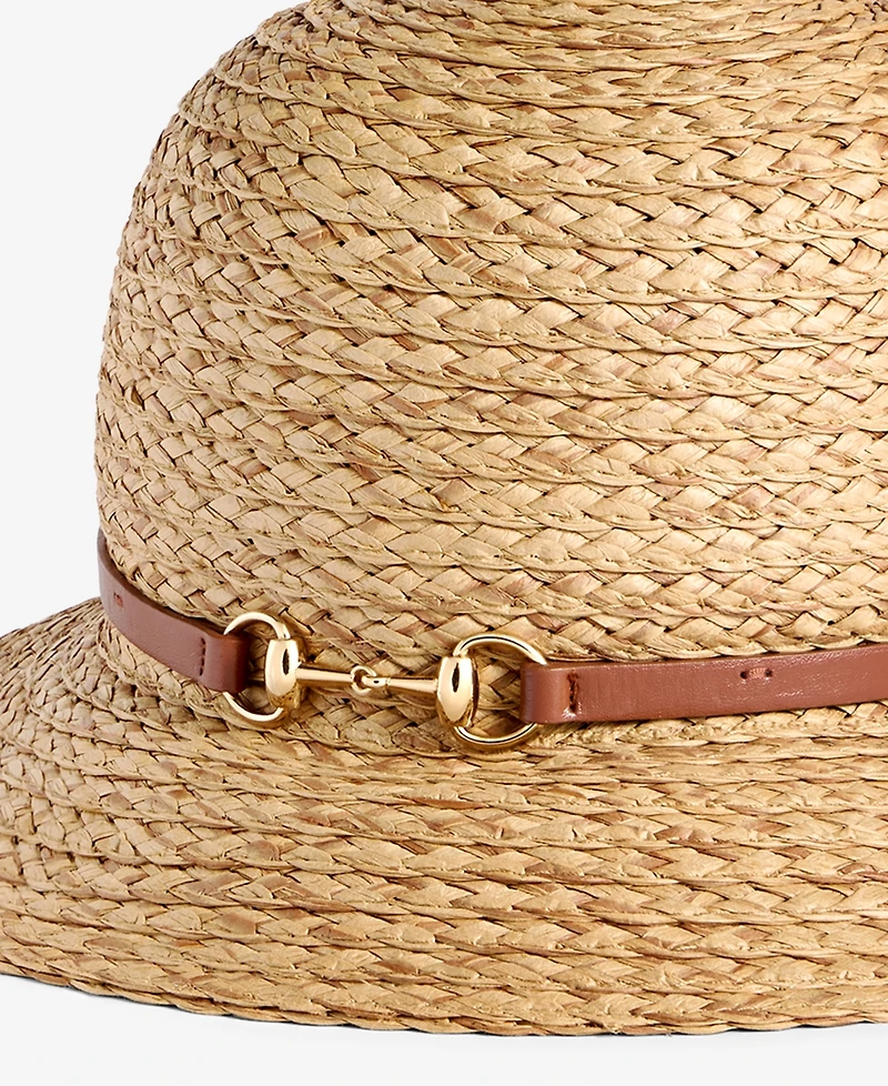 Giani Bernini Two-Tone Horsebit Straw Cloche Hat, Exclusively at Macy's