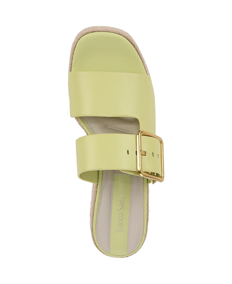 Franco Sarto Women's Taziana Open Square Toe Espadrille Slide Platform Sandals