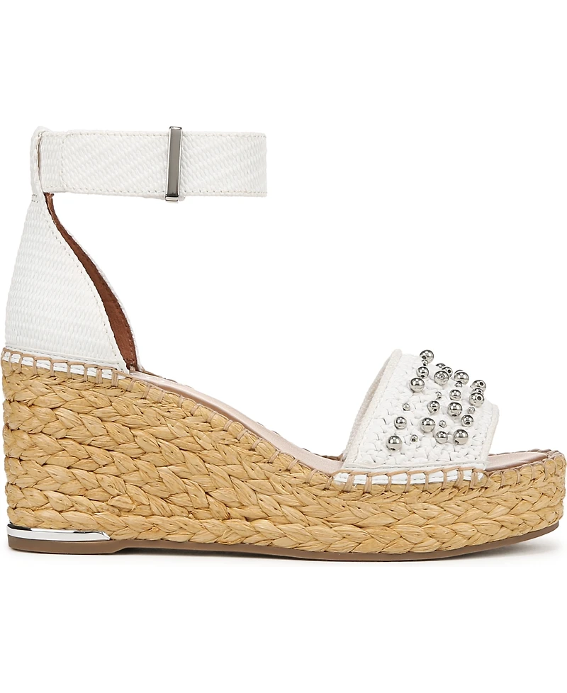 Franco Sarto Women's Clemens Raffia Espadrille Wedge Sandals
