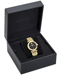 Versace Women's Swiss Greek Gold Ion Plated Bracelet Watch 35mm