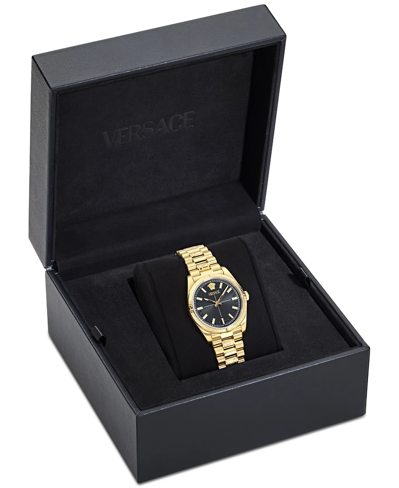 Versace Women's Swiss Millenyium Gold Ion Plated Bracelet Watch 32mm