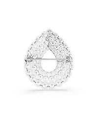 Swarovski Matrix Rhodium Plated White Brooch