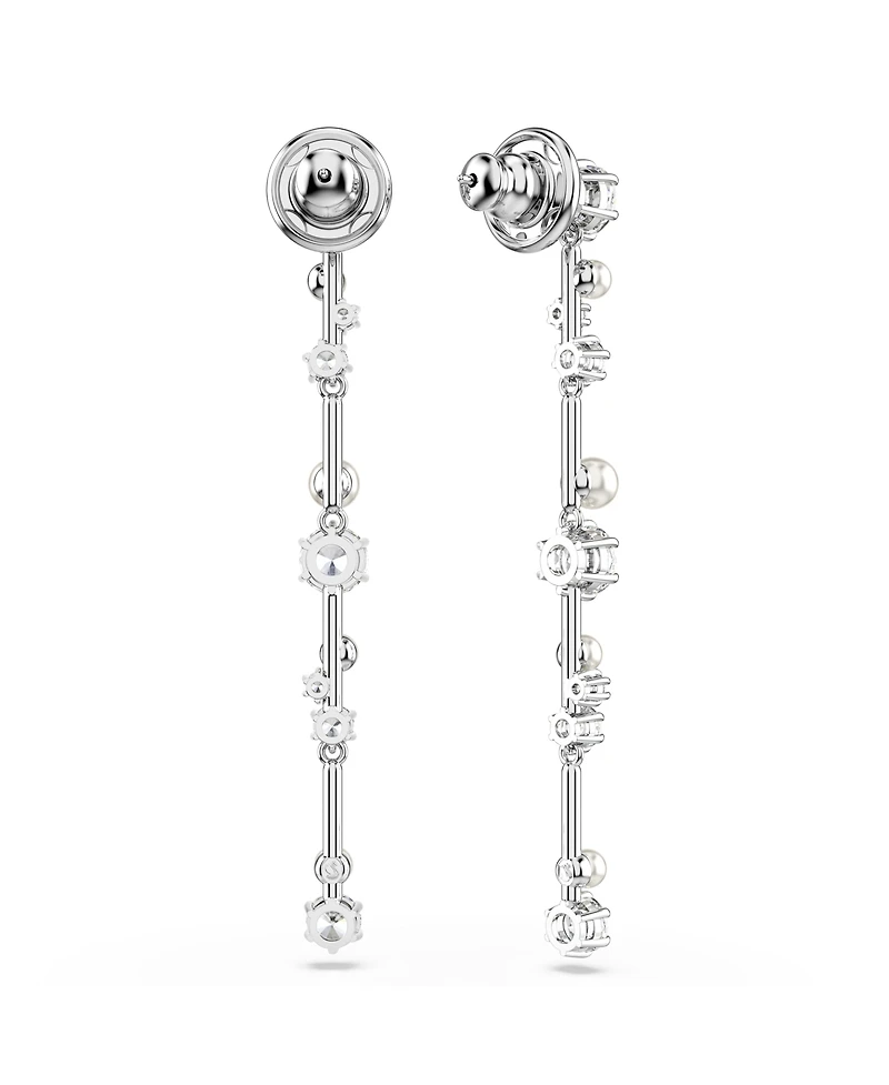 Swarovski Constella Rhodium Plated Drop Earrings