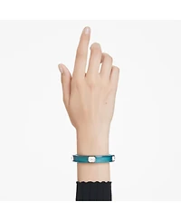 Swarovski Dulcis Octagon Cut Blue Gold-Tone Plated Bangle Bracelet