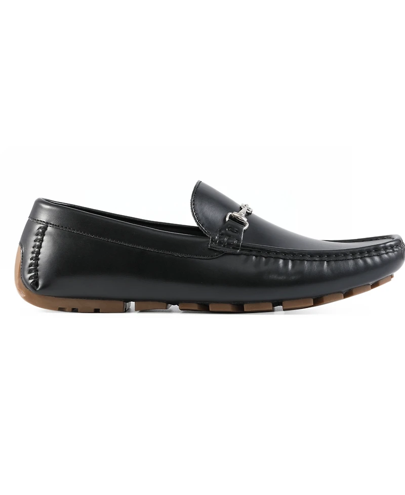 Guess Men's Ansto Logo Bit Detailed Driving Loafers