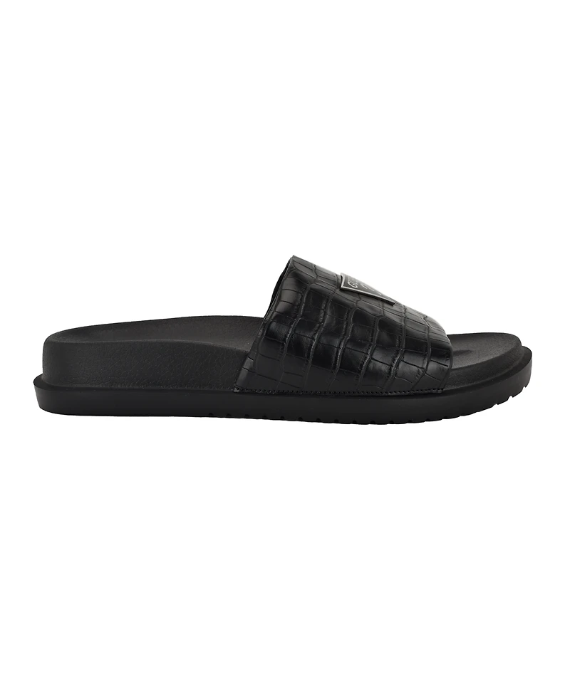 Guess Men's Vesper Branded Slip On Fashion Slides