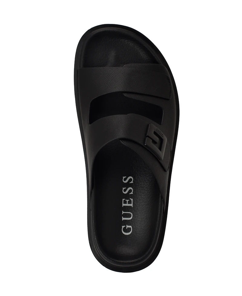 Guess Men's Vugon Branded Slip On Fashion Slides
