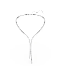 Swarovski Matrix Round Cut White Rhodium Plated Y Necklace