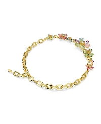Swarovski Idyllia Mixed Cuts Flower Multicolored Gold-Tone Plated Necklace