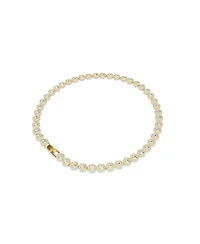 Swarovski Una Angelic Round Cut White Gold-Tone Plated Tennis Necklace