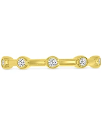 Cubic Zirconia Accent Ring (1/3 ct. t.w.) 14k Gold over Sterling Silver