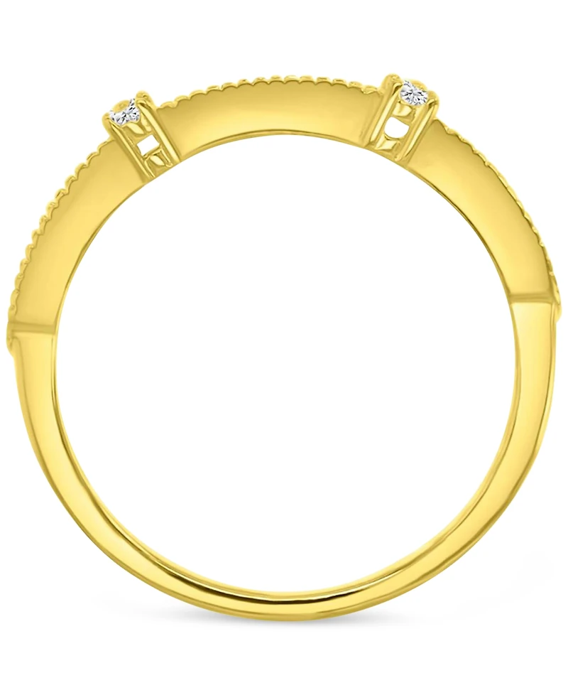 Cubic Zirconia Accent Ring (1/3 ct. t.w.) 14k Gold over Sterling Silver