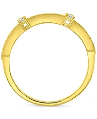 Cubic Zirconia Accent Ring (1/3 ct. t.w.) 14k Gold over Sterling Silver