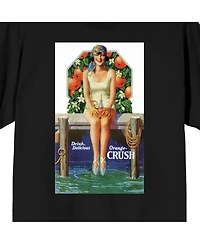 Orange Crush Men's Woman On Bench Drink Delicious Black T-shirt-3XL