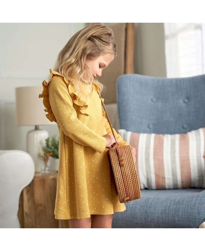 Gerber Baby Girls Long Sleeve Ruffle Dress