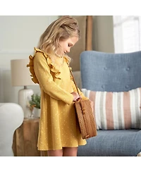 Gerber Baby Girls Long Sleeve Ruffle Dress