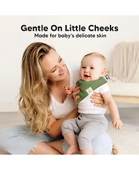 KeaBabies 8pk Quin Bandana Bibs, Baby Bibs for Drooling and Teething, Cotton Drool Girl, Boy